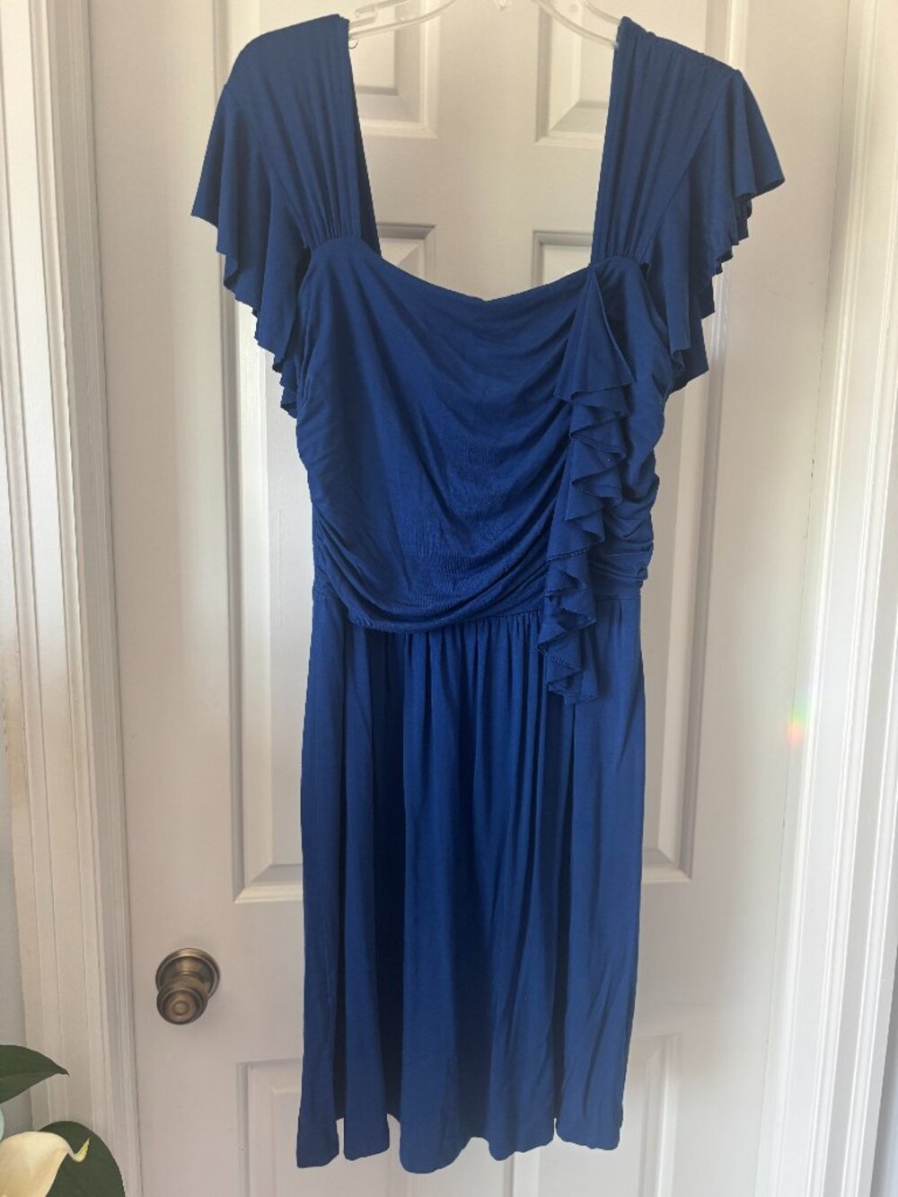 Cobalt blue flowy summer dress. Green Dragon, size M